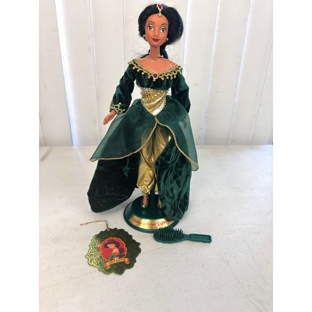 1999 Disney Aladdin Holiday Princess Jasmine Doll 22092 Stand Ornament